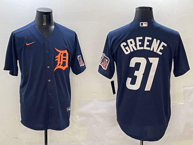 Men Detroit Tigers #31 Greene Drak Blue Game 2025 Nike MLB Jersey style 3115->detroit tigers->MLB Jersey